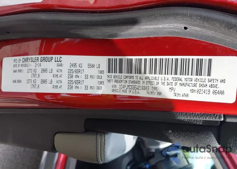 2014 Jeep Cherokee Latitude из США, поврежденный, VIN 1C4PJMCS3EW216803